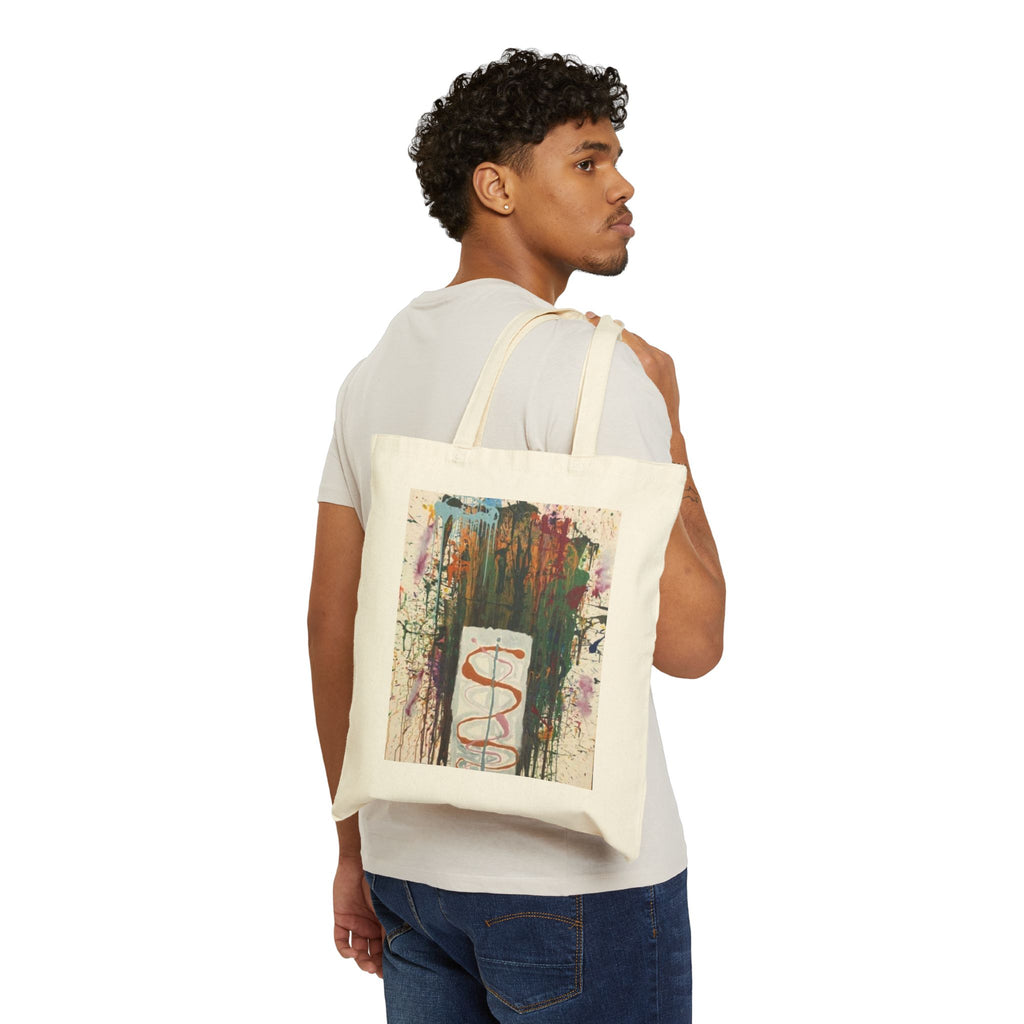 Jackson Pollack Meets Einstein Cotton Canvas Tote Bag